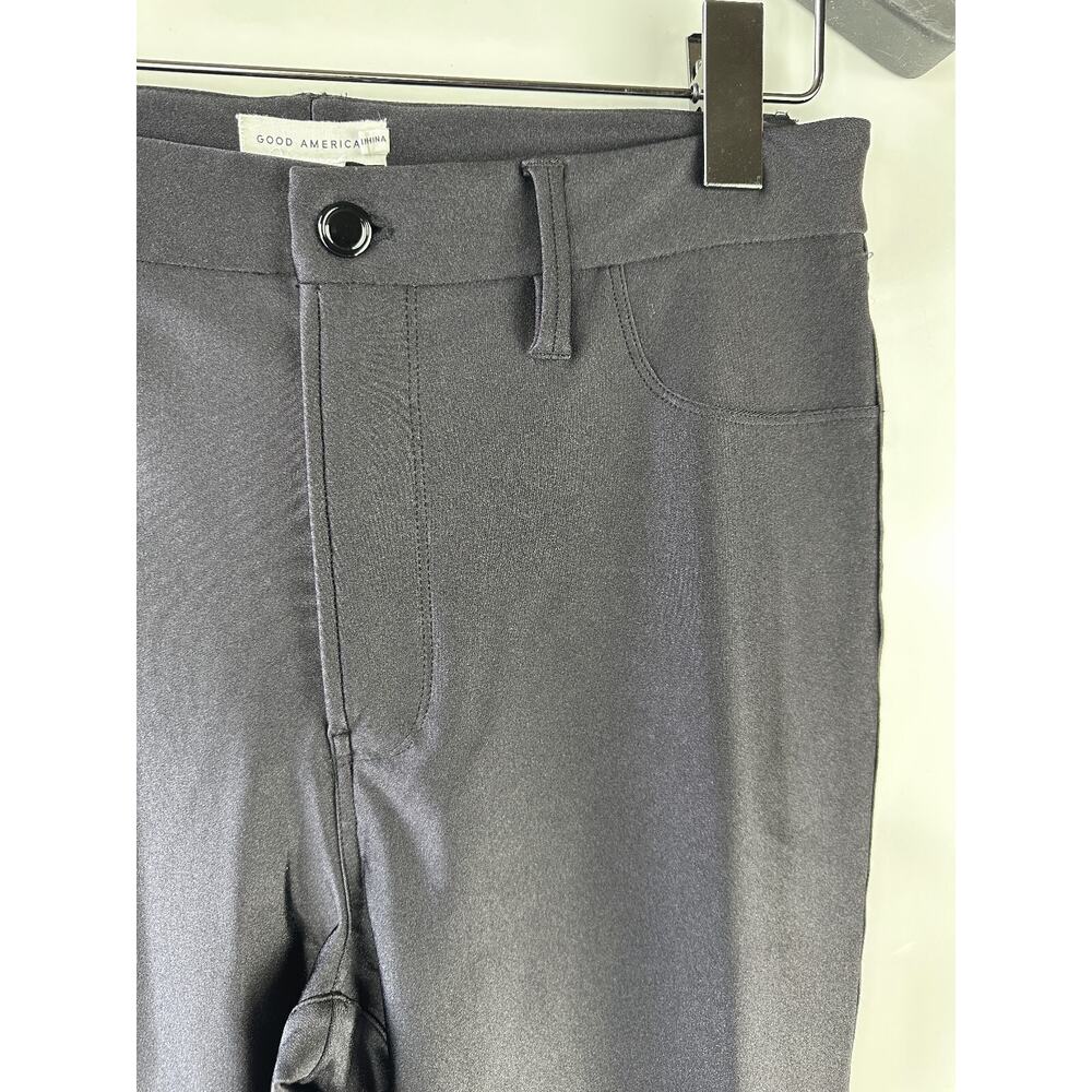 Good American Shine Compression Good Waist Straight Pant Black Womens Size 10 30 - Picture 3 of 9